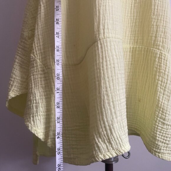 Light Yellow Textured A-Line Tank Dress - Picture 12 of 13